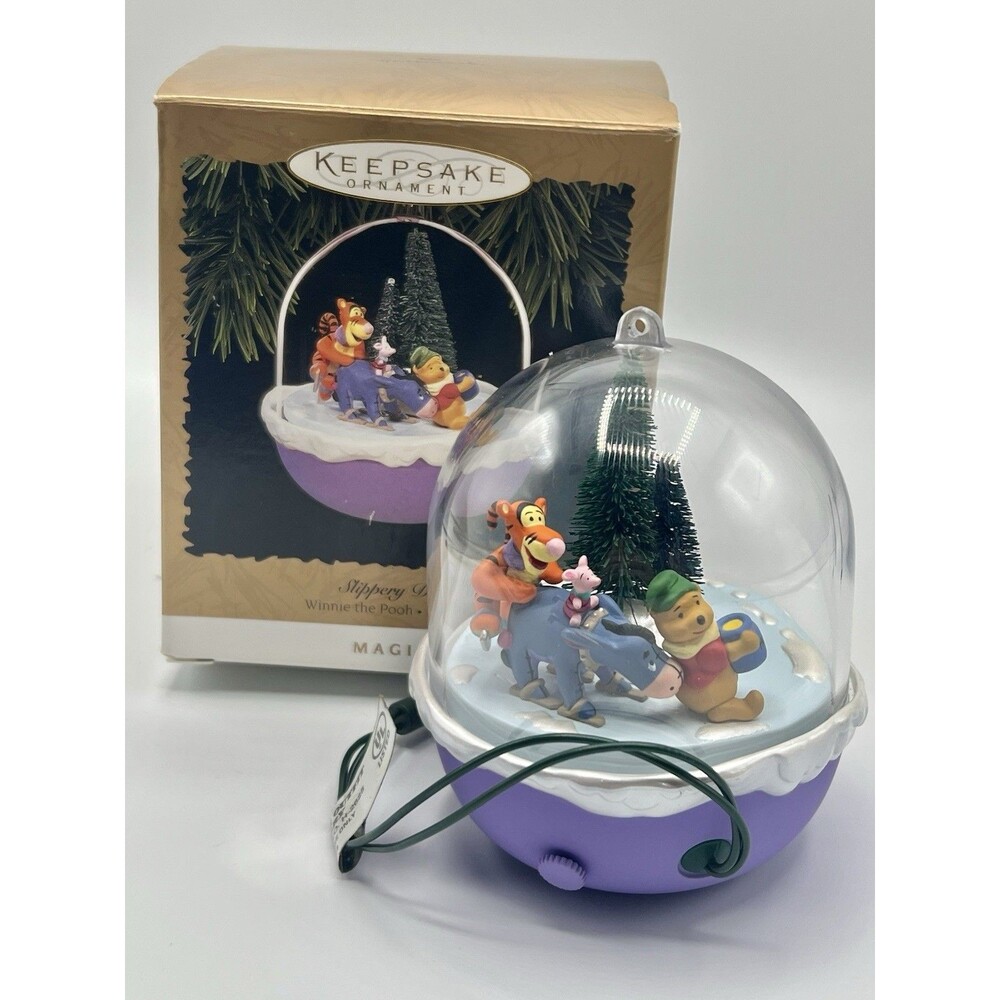 Hallmark Disney Winnie the Pooh Slippery Day Ornament Plastic